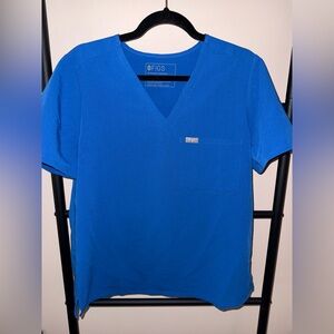 Figs, One-Pocket Scrub Top, Royal Blue, Large